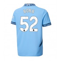 Fotbalové Dres Manchester City Oscar Bobb #52 Domácí 2024-25 Krátký Rukáv